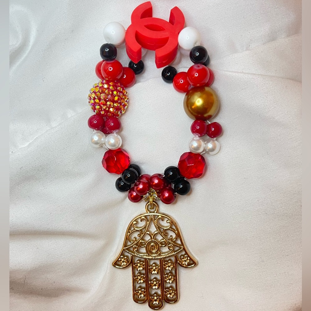 NOT CHANEL♥️Red Hot🔥 Beaded bracelet